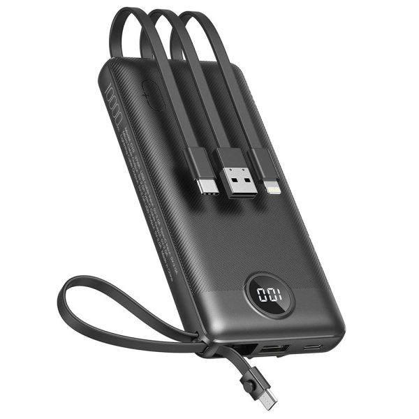 VEGER C10 10000mAh Power Bank with Built-in 4 Cables Discount