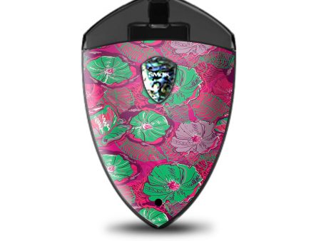 Pink Green Wild Flowers Smok Rolo Badge Skin For Discount