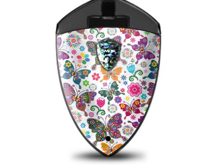 Butterflies Colorful Floral Smok Rolo Badge Skin Cheap