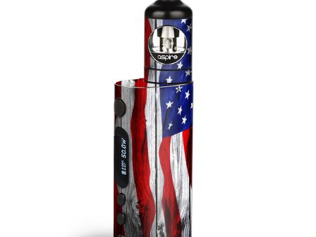 American Flag On Wood Aspire Zelos  Skin Online Sale