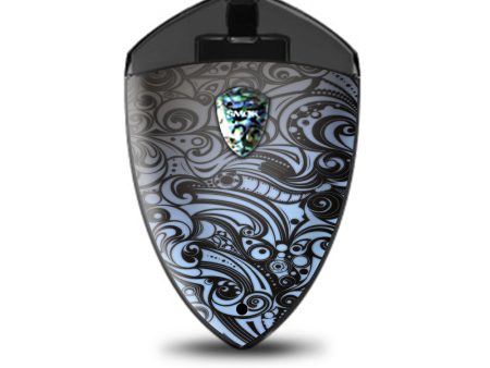 Blue Grey Paisley Abstract Smok Rolo Badge Skin Sale